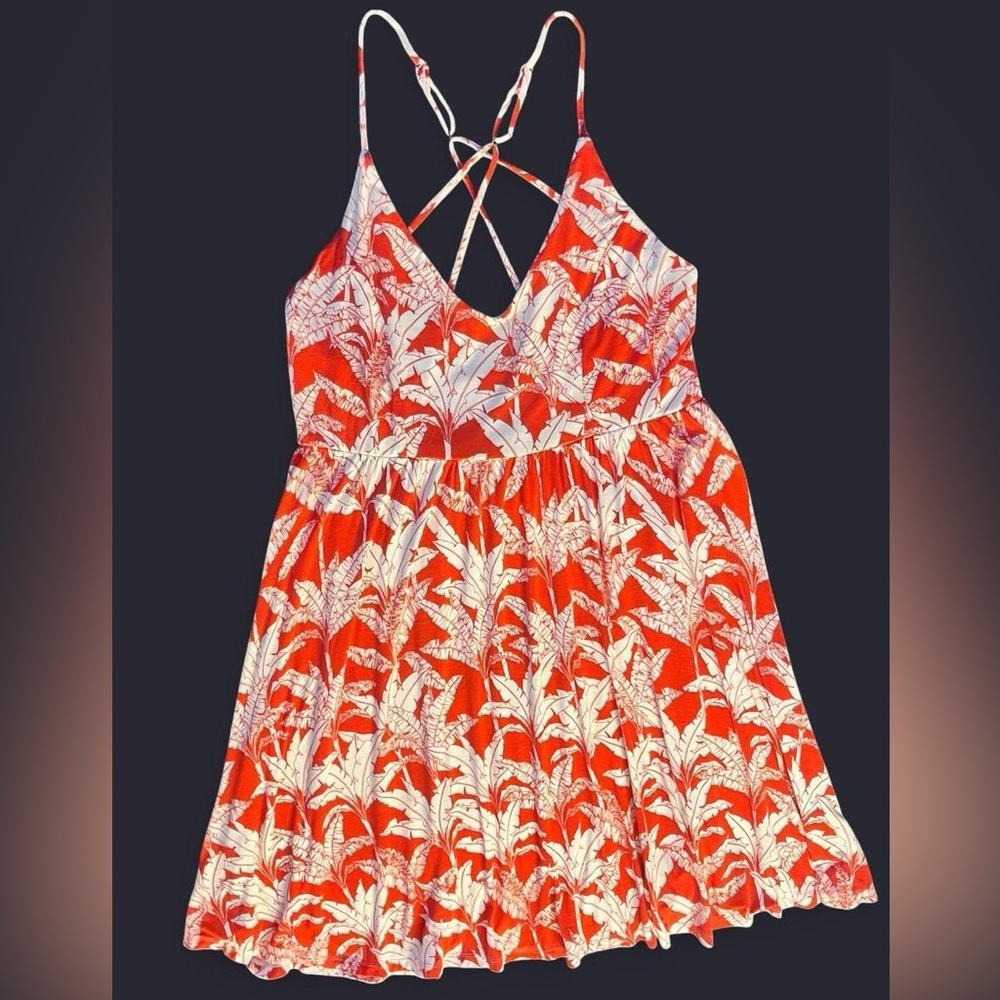 Body Glove XL Swimsuit Cover-Up Dress - Red Tropical Print - Excellent Condition